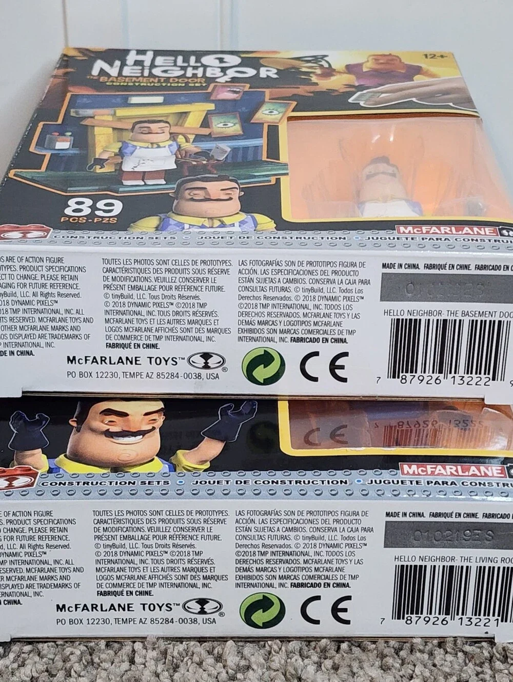New factory sealed McFarlane Hello Neighbor sets. The Living Room Door (88 pcs)